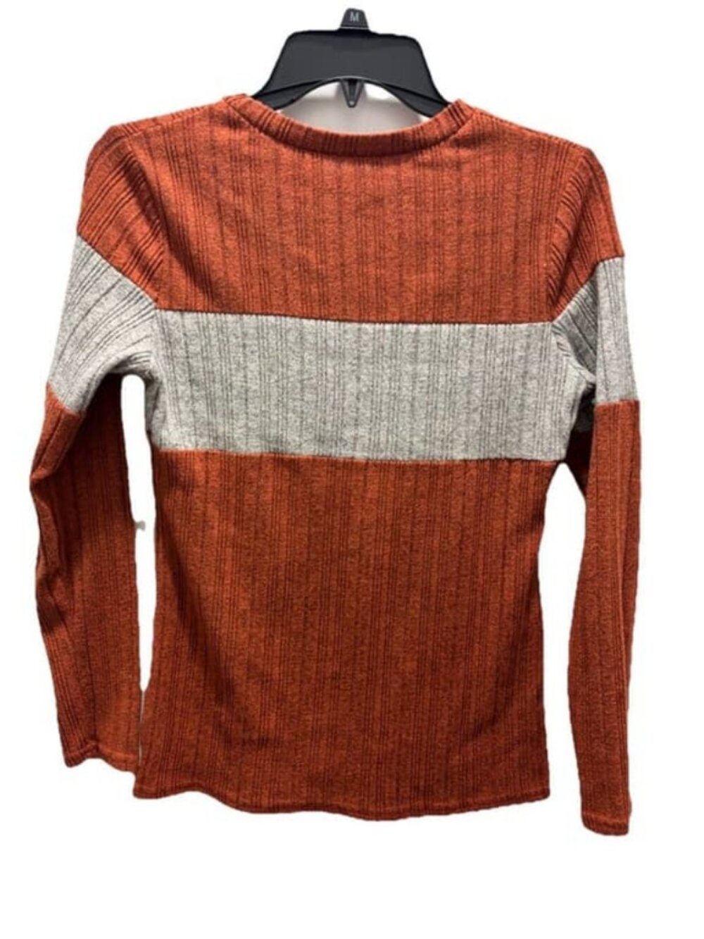 Ribbed Knit Colorblock Sweater